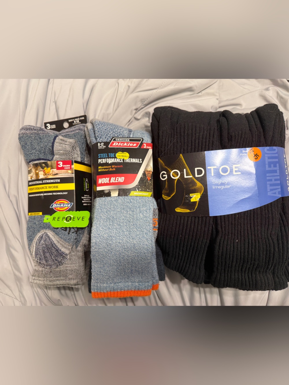 Gold Toe & Dickies Mens Crew Socks - Bundle